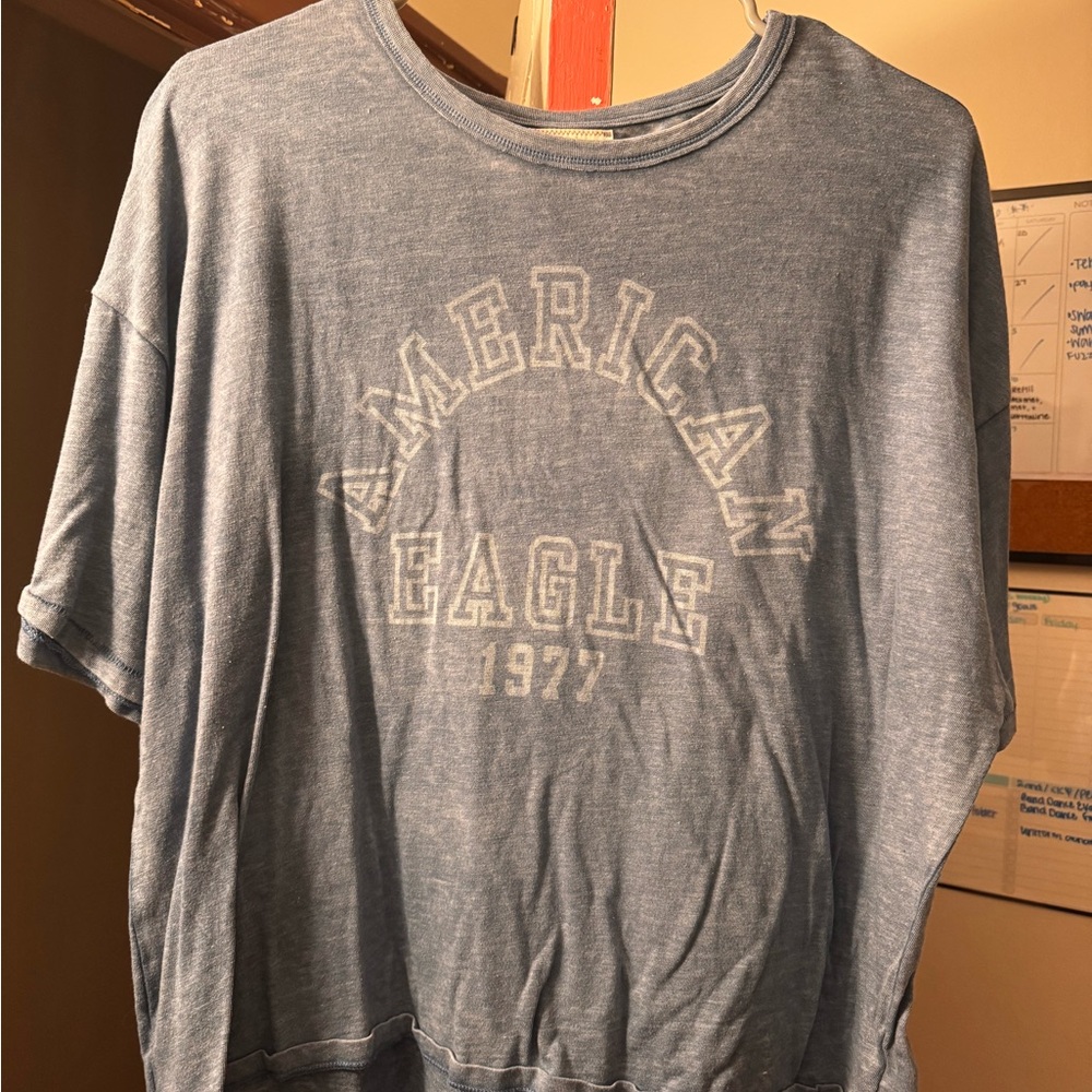American Eagle Vintage Vault Heather Blue Tee
